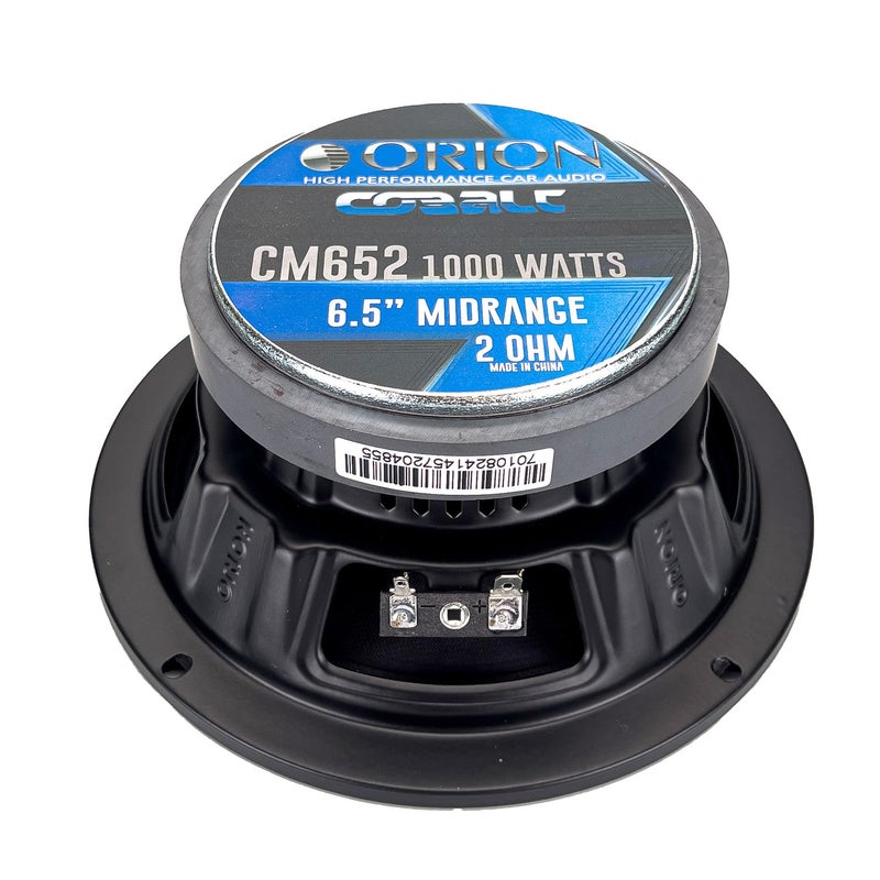 Orion مكبرات صوت أورين كوباالت CM652 عالية الكفاءة 6.5 بوصة، 1000 واط أقصى طاقة، 250 واط RMS، 2 أوم، 1.5 بوصة لفائف صوت - نظام صوتي احترافي للسيارات، مكبرات صوت متوسطة المدى (زوج)  - Image 4